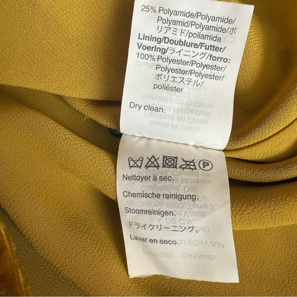 J Crew Velvet Tank Top Womens 8 Golden Yellow Sleeveless Scoop Blouse Fall Holid - Picture 12 of 14
